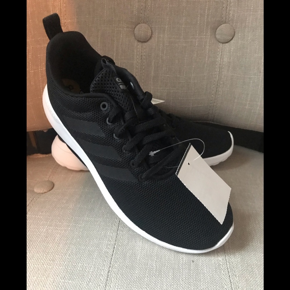 NWT Adidas black Lite Racer CLN size 8